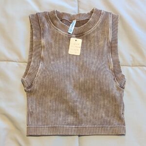 Brown Sleeveless Kids Top